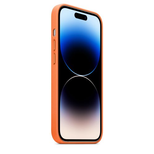 Apple iPhone 14 Pro Leather Case w/MagSafe Orange