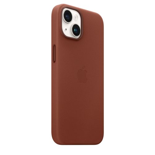 Apple iPhone 14 Leather Case w/MagSafe Umber