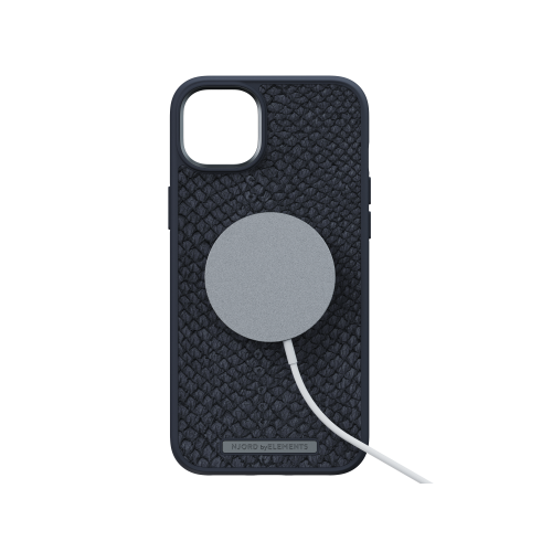 Njord Salmon Leather Magsafe Case iPhone 14 Plus, Black