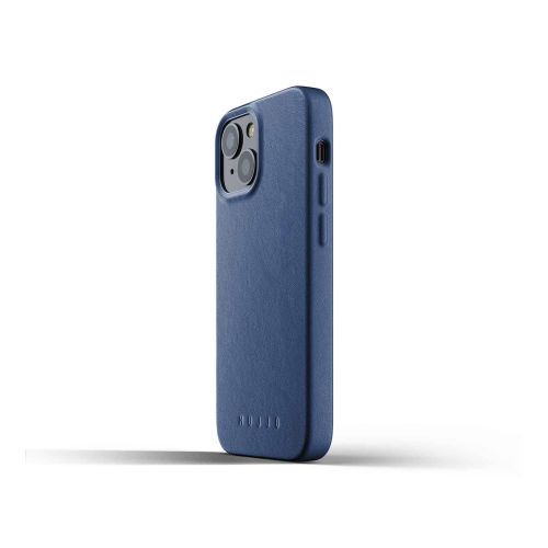 Mujjo Full Leather Case for iPhone 13 Mini - Blue
