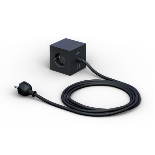 AVOLT Square1 3x Power Extender + 2x USB-A Stockholm Black