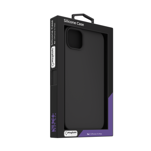 NEXT.ONE BLACK SILICONE CASE FOR IPHONE 14 PLUS MAGSAFE COMPATIBLE