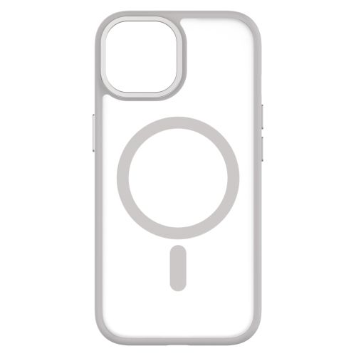 QDOS Hybrid Soft Case for iPhone 15 - White Grey