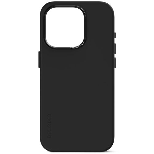 DECODED Silicone Backcover w/MagSafe for iPhone 15 Pro Max - Graphine Black