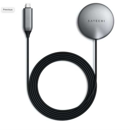 Satechi MagSafe 7.5W Qi Wireless Charger Cable 1.5m (USB-C) Space Grey