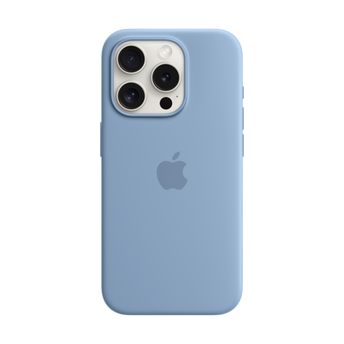 Apple iPhone 15 Pro Silicone Case w/MagSafe - Winter Blue