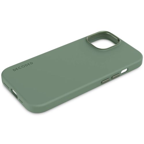 DECODED Silicone Backcover w/MagSafe for iPhone 15 - Sage Leaf Green