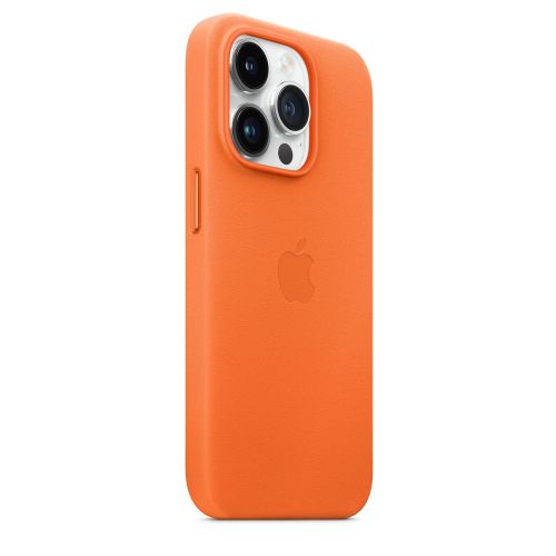 Apple iPhone 14 Pro Leather Case w/MagSafe Orange